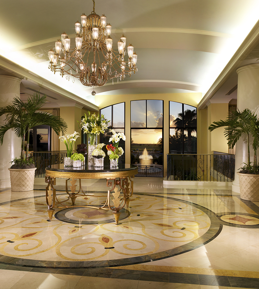 Lobby with center table