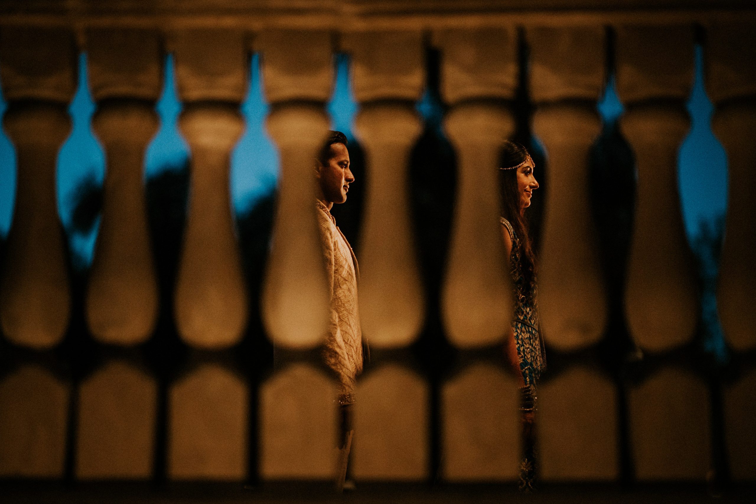 Couple Portrait, Sangeet at the Bel Air Bar Club